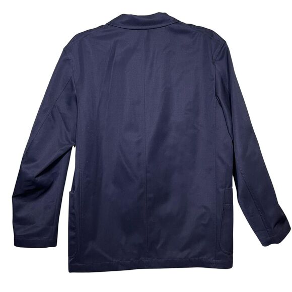 Uniqlo U Blazer Women's XS Navy Blue Wool Blend Workwear Utility Jacket Pockets - Picture 2 of 10